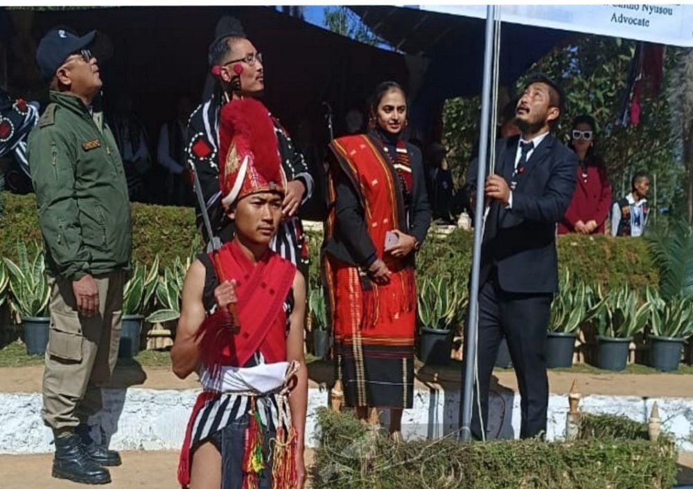 Dr Pritpal Kaur, SP Phek at the cultural day celebration organised by Phoyisha Cultural Organisation at Yisisotha village, Meluri on January 10. (DIPR Photo)